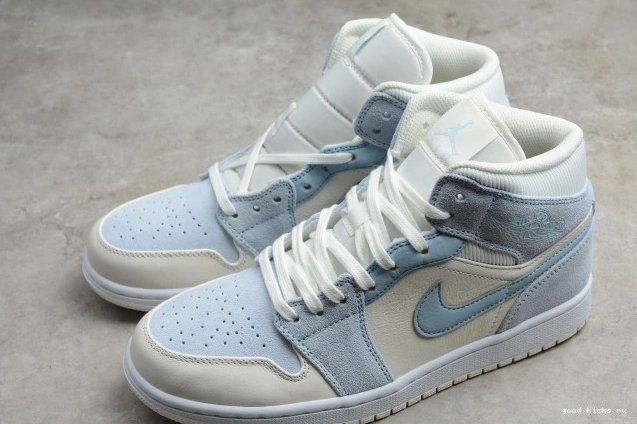 Cheap Blue Air Mixed Mid Jordan 1 Textures DA4666-100 0628
